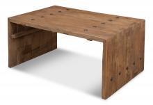 Sarreid 29790 - Antique Door Coffee Table, Weathered Wood, 39"W 29790