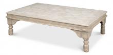 Sarreid 29928 - Kaffe Coffee Table, Washed Gray, 65"W 29928