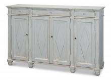 Sarreid 40121-7 - Diamond Sideboard, Distressed Gray, 65"W 40121-7