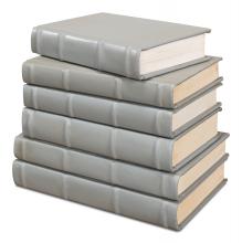 Sarreid 40642 - Antique Faux Books, Set of 6, Antique Gray, 7"W 40642