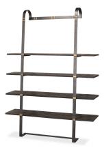 Sarreid 40660 - The Shepard's Crook Shelving Unit, Gray, Gunmetal, 59"W 40660