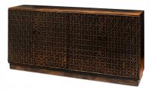 Sarreid 52753 - Scrubboard Sideboard, Distressed Black, 71"W 52753