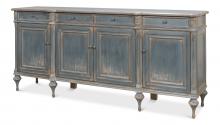 Sarreid 52760 - Lilac Sideboard, Distressed Blue, 88"W 52760