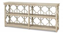 Sarreid 52761 - Quatrefoil Console, Distressed White, 78"W 52761