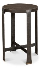 Sarreid 52896 - Forged Slats Side Table, Dark Gray, 25"H 52896