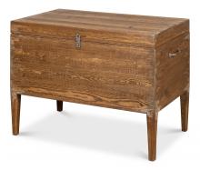 Sarreid 52971 - Trunk Side Table, Distressed Wood, 27"H 52971