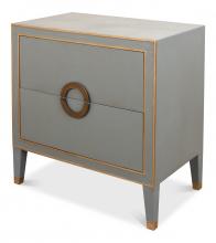 Sarreid 53163 - Gabriella Nightstand, Large, Gray, 30"W 53163