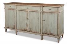 Sarreid 53283 - Theo Buffet, Natural Top, Distressed Sage, 67"W 53283