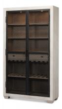 Sarreid 53345 - Vineyards Display Cabinet, Whitewash, Gunmetal, 48"W 53345