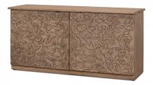 Sarreid 53358 - Malibu Equestrian Credenza, Barn Gray, 66"W 53358