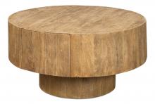 Sarreid 53369 - Brutus Barnwood Cocktail Table, Acacia Wood, 36"W 53369