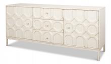 Sarreid 53410-3 - Becket Sideboard, Antique White, 74"W 53410-3