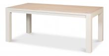 Sarreid 53458 - Duncan Dining Table, Antique White, Natural Top, 78"W 53458