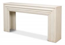 Sarreid 53463-3 - Mantel Console, Antique White, 72"W 53463-3