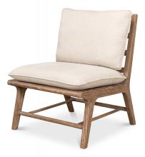 Sarreid 53475 - Paloma Accent Chair, Cream, Natural, 18"H 53475