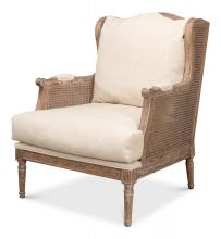 Sarreid 53479 - Ava Armchair, Cream, Natural, 38"H 53479