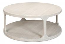 Sarreid 53536-H - Devon Coffee Table, Whitewash, 45"W 53536-H