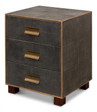 Sarreid 53554-1 - Gideon Side Table, Antique Gray, Gold, 24"H 53554-1