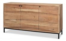 Sarreid 53650 - Marshall Sideboard, Natural, Iron Base, 68"W 53650