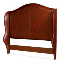 Sarreid 53717 - Dowry Equestrian Headboard, King, Antique Brown Leather, 82.5"W 53717