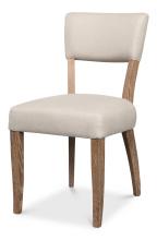 Sarreid 53801 - Rhett Dining Chair, Beige Linen, Oak Frame, 20"H 53801