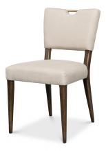 Sarreid 53845 - Landon Side Chair, Beige Linen, Ash Wood Frame, 20"H 53845