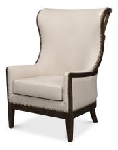 Sarreid 53846 - Nolan Accent Chair, Beige, Wood, 45"H 53846