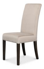 Sarreid 53850 - Sawyer Side Chair, Beige Velvet, Dark Wood Legs, 20"H 53850