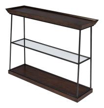 Sarreid 77-165-3 - Hunt Country Console, Burnt Brown, Hammered Black Frame, 42"W 77-165-3