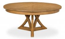 Sarreid 78-183-1 - Casual Jupe Dining Table, Large, Light Oak, 64"W 78-183-1