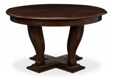 Sarreid 78-87 - Metropolitan Jupe Dining Table, Large, Dark Oak, 64"W 78-87