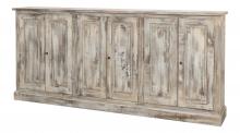 Sarreid R061-73 - Bellagio Sideboard, Distressed Gray, 96"W R061-73