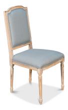 Sarreid U015-01F03 - Louis XVI Dining Chair, Gray, Oak Wood Frame, 40"H U015-01F03