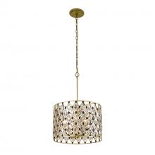 Varaluz 345P04FGMB - Windsor 4-Lt Crystal Pendant - French Gold/Matte Black