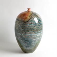 Global Views Company 1.10706 - Watercolor Ringed Vessel