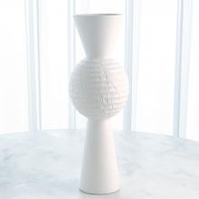 Global Views Company 1.10812 - High Chiseled Orb Vase - Matte White - Large