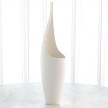 Global Views Company 1.10817 - Curved Vase - Matte White - Tall Stem