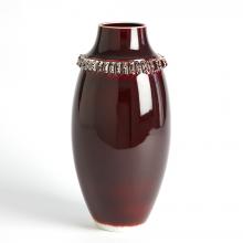 Global Views Company 1.10836 - Ruffle Vase - Oxblood - Large