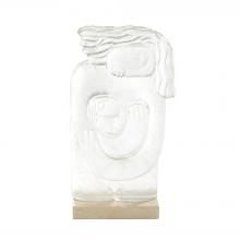 Global Views Company 1.10845 - Mother and Child Case Glass Sculpture on a Stone Base