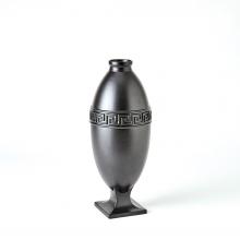 Global Views Company 1.10881 - Greek Key Vase - Black - Small