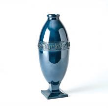 Global Views Company 1.10883 - Greek Key Vase - Azure - Large