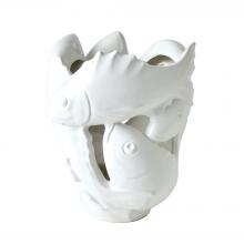 Global Views Company 1.10906 - Circulating Fish Vase - Matte White