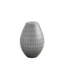 Global Views Company 3.31625 - Cased Glass Grid Vase - Grey - Small