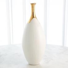 Global Views Company 3.31632 - Dipped Golden Crackle/White Slender Vase - Large