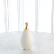 Global Views Company 3.31633 - Dipped Golden Crackle/White Slender Vase - Small