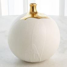 Global Views Company 3.31636 - Dipped Golden Crackle/White Sphere Vase - Large