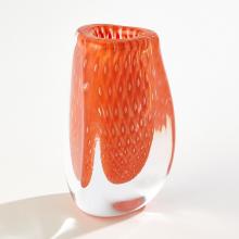 Global Views Company 3.31702 - Triangular Bubbled Vase - Orange