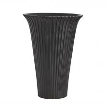 Global Views Company 3.31741 - Flared Fluted Vase - Matte Black - Large