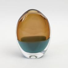 Global Views Company 6.60384 - Oval Vase - Pistachio Amber - Small