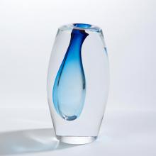 Global Views Company 6.60445 - Offset Vase - Light Blue - Small